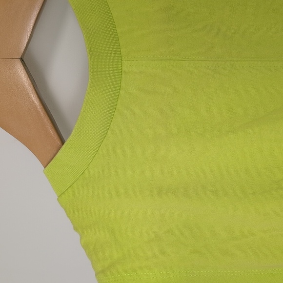 ICÔNE SIMONS NEON GREEN CROP TOP SIZE MEDIUM - Picture 3 of 4